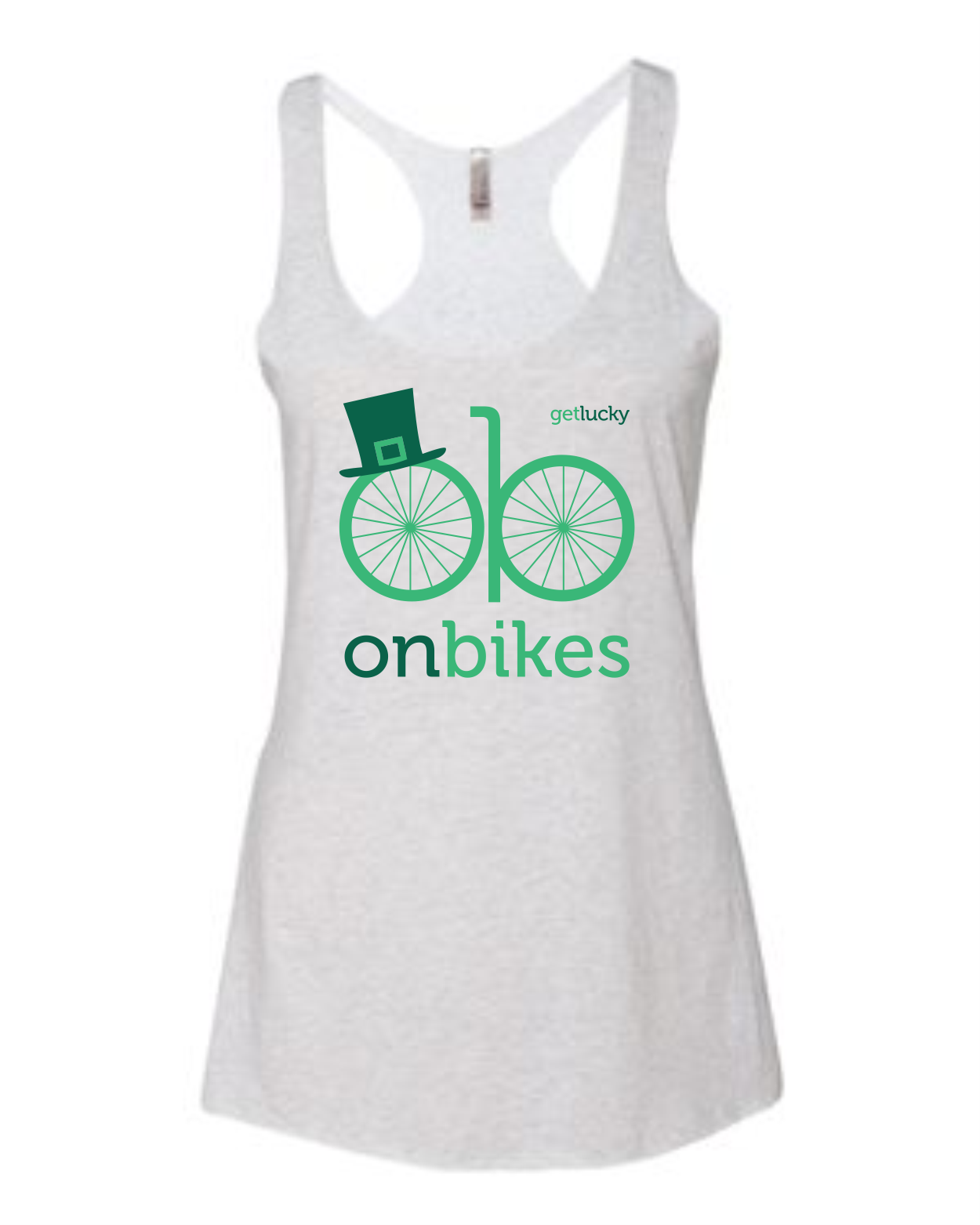 St. Patty's Day Racerback Tank - Light gray